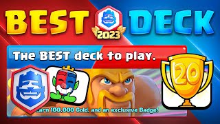 1 Best Deck for 20 Win Challenge in Clash Royale Win Rarest Emote  Badge [upl. by Delle]