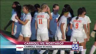 Prep Soccer Carroll Sweeps Northrop [upl. by Os]