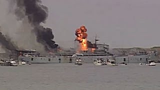 War Ship HMCS Cape Breton Blows Up amp Sinks Time Lapsemov [upl. by Corb]