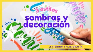 3 estilos para decorar tus palabras o frases 3 ESTILOS DE SOMBRAS✨ [upl. by Eem]