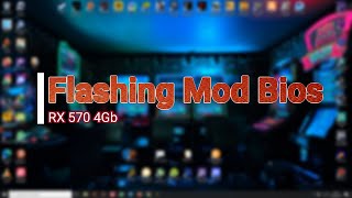 Flash mod BIOS VGA AMD RX 570 4GB for mining  100 work [upl. by Hussein]