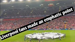 ✅Liverpool fans made an emphatic point with what they✅ did just before kickoff last night [upl. by Nimajeb]