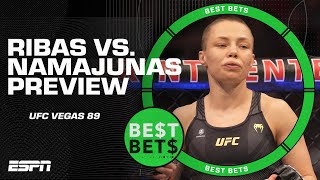 Best Bets for UFC Vegas 89 Amanda Ribas vs Rose Namajunas  ESPN MMA [upl. by Isacco892]