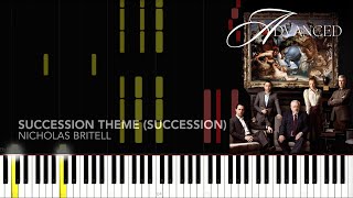 Succession Theme from Succession by Nicholas Britell  Piano Tutorial  ADVANCED arr [upl. by Adnirual]