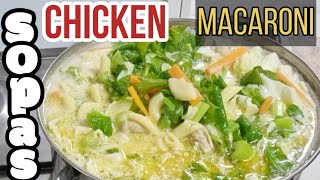 SopasChicken Macaroni Soup with Celery and Whole Meatless Chickenfor Beginners Cooking Guide [upl. by Jaella253]