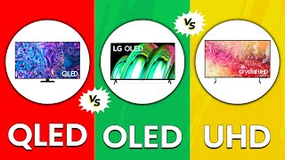 QLED vs OLED vs UHD  Which Screen Technology Is The Best Option Whats Their Differences [upl. by Aerdna]