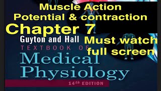 Guyton Chapt 7 Muscle Action potentialContraction Physiology lecture notes Medical MBBS MD students [upl. by Leiru893]