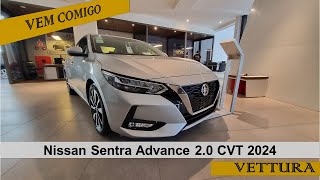 Sedã com freio de mão no pé Apresento Nissan Sentra 2024 [upl. by Halfon34]