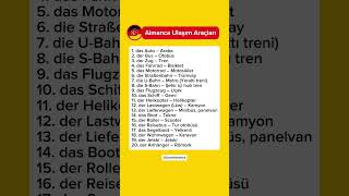 Almancz ulaşım araçları almanca deutsch almancaogreniyorum lerndeutsch [upl. by Nitsrik585]