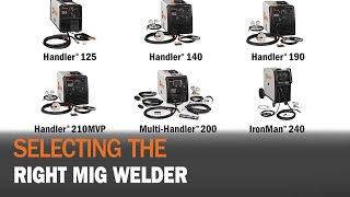 Selecting the Right MIG Welder for Your Application [upl. by Beale]