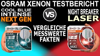 Osram Cool Blue Intense Next Gen CBN vs Night Breaker Laser  Testbericht Vergleiche Messwerte [upl. by Atnovart]