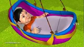 3D Animation RockABye Baby English Nursery rhymes for children with lyrics [upl. by Amme]