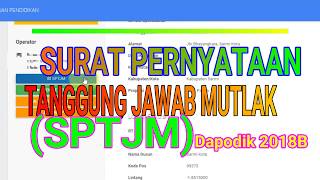 Penting Cara Baru Download SPTJM di Dapodik 2018b [upl. by Zoha]