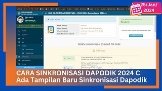 CARA SINKRONISASI DAPODIK 2024 C SEMESTER GENAP [upl. by Noseimaj700]