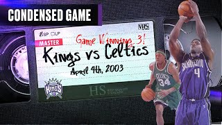 Chris Webber SAVES Sacramento in Boston  Kings vs Celtics  442003 [upl. by Doloritas646]