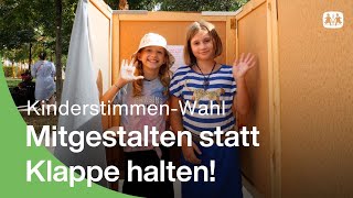 Mitgestalten statt Klappe halten  Kinderstimmenwahl 2024 [upl. by Ille160]