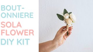 How to make a wood flower boutonniere DIY Kit [upl. by Luamaj]