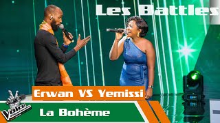 Erwan VS Yemissi  La Bohème  Les Battles  The Voice Afrique Francophone CIV [upl. by Iphlgenia24]