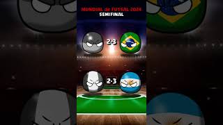 SEMIFINAL FRANCIA vs ARGENTINA  COPA MUNDIAL DE FUTSAL 2024 countryballs [upl. by Hilaire]