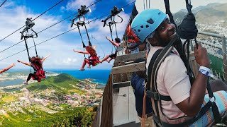 Worlds Steepest Zipline  St Maarten [upl. by Gloriana4]