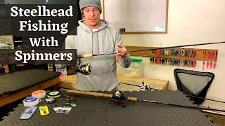 Steelhead Fishing With Spinners BEGINNERS Spinner Fishing Setup For Bank Fishing [upl. by Rebe]