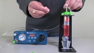 Filling a Syringe and Dispensing Low Viscosity Liquid with DC50  Fisnar [upl. by Eyr]