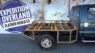 E3  Custom Expedition Overland Flatbed Camper Build  Side Frames  Rear Storage Box  Ford F350 [upl. by Wenonah367]