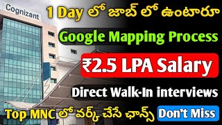 Cognizant Company Hiring 2024  Google Mapping Process Jobs in Hyderabad  Walk In interviews [upl. by Keon]