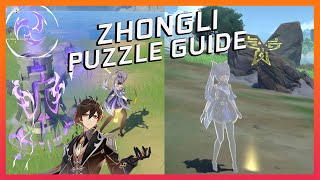 Zhongli Quest Puzzle  How to Open Sal Terrae Barrier Puzzle Genshin Impact Guide [upl. by Kathe]