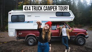 We Traded Our RV for a Vintage 4x4 Truck Camper 😍 FULL TOUR  Heading up to CANADA [upl. by Oidiple]