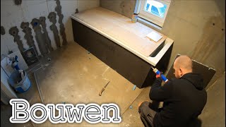 Bouwen Complete Badkamer Betegelen 3 [upl. by Naihs]