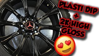 How To Spray 2K High Gloss Plasti Dip Rims [upl. by Hoj258]