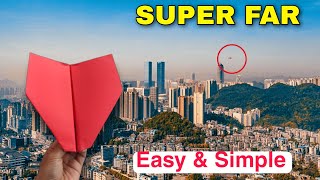 How To Make a Paper Airplane Fly SUPER FAR  Paper plane easy howtomakeapaperairplane [upl. by Noreg]