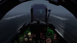 Circuit and ILS Practice in a Bad Storm  DCS Mirage [upl. by Anaihk]