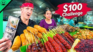 100 Cambodian Street Food Challenge I got scammed [upl. by Lirbij]