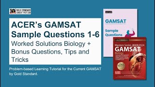 ACERs GAMSAT Sample Questions 16 Worked Solutions Biology  Bonus Questions Tips and Tricks [upl. by Kristof]