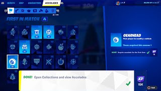 How to EASILY Open Collections and view Accolades in Fortnite locations Quest [upl. by Ecinerev]