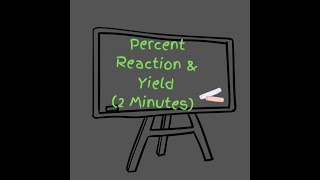 Percent Reaction amp Percent Yield 2 Min  actual yield theoretical yield [upl. by Sonnnie85]