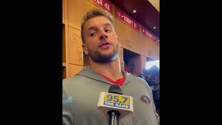 Nick Bosa on being NFL sack leader 😤 shorts nfl nickbosa 49ers backwards [upl. by Neirol]