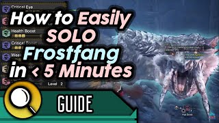 Easy Frostfang Barioth Solo in Under 5 Minutes  Guide Tips Tricks etc  MHW Iceborne [upl. by Brace]