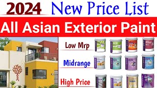 2024 Asian All Exterior Paint New Price  Asian Paints Price List 2024 [upl. by Hakkeber]