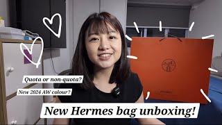 Hermes Bag Unboxing 2024 new AW colour  2nd bag of the year ♡  Hermes Shopping Experience [upl. by Emmett]