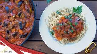 Auberginen Tomatensauce mit Spaghetti I einfache mediterrane Pasta Sauce [upl. by Analaj393]