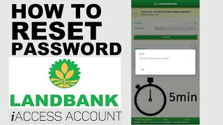 Landbank iAccess  Forgot Password No Problem  How to Reset Password Using Your Cellphone [upl. by Tonneson428]