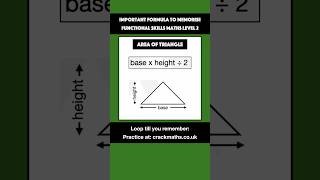 Area of a Triangle maths functionalskills [upl. by Douglas]