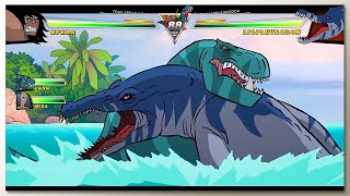 Spear x Fang vs Liopleurodon amp MonkeyMen with Healthbars [upl. by Morra]