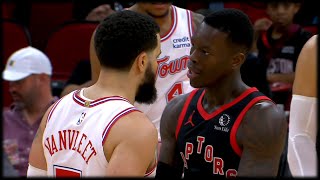 Dennis Schröder amp Fred VanVleet Funny and Extended Altercation [upl. by Roselyn]