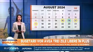 Zile libere 2024 Bugetarii vor avea trei minivacanțe [upl. by Nnael372]