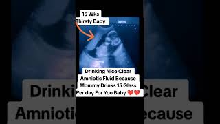 Baby drinks clear water inside mothers womb 15 weeks🥰🥰viralvideo trending baby [upl. by Kalina111]