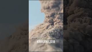 Krakatoa volcano explodes before 2018 Tsunami [upl. by Lazare]